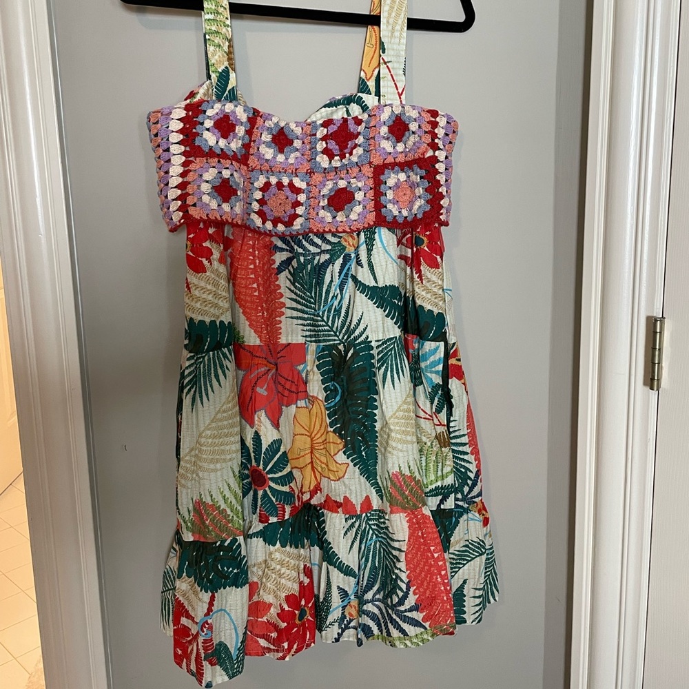 Farm Rio Crochet Mini Dress NWT size small sold out everywhere! - Picture 10 of 14